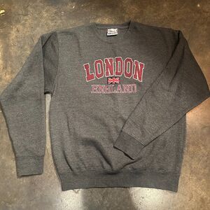 London England Crewneck Sweatshirt Mens Unisex2 XL Gray Souvenir Pullover